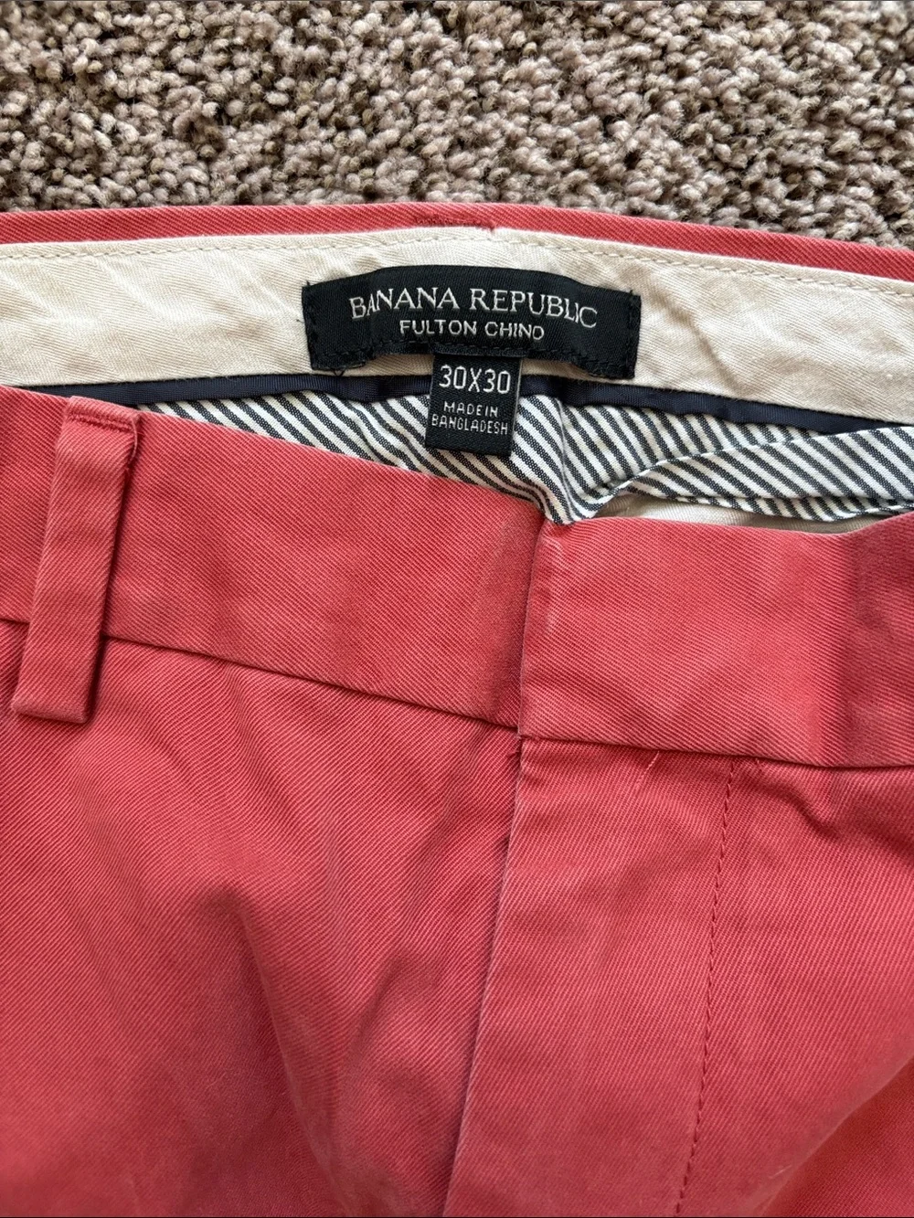 Banana Republic Men's Coral Chino Pants